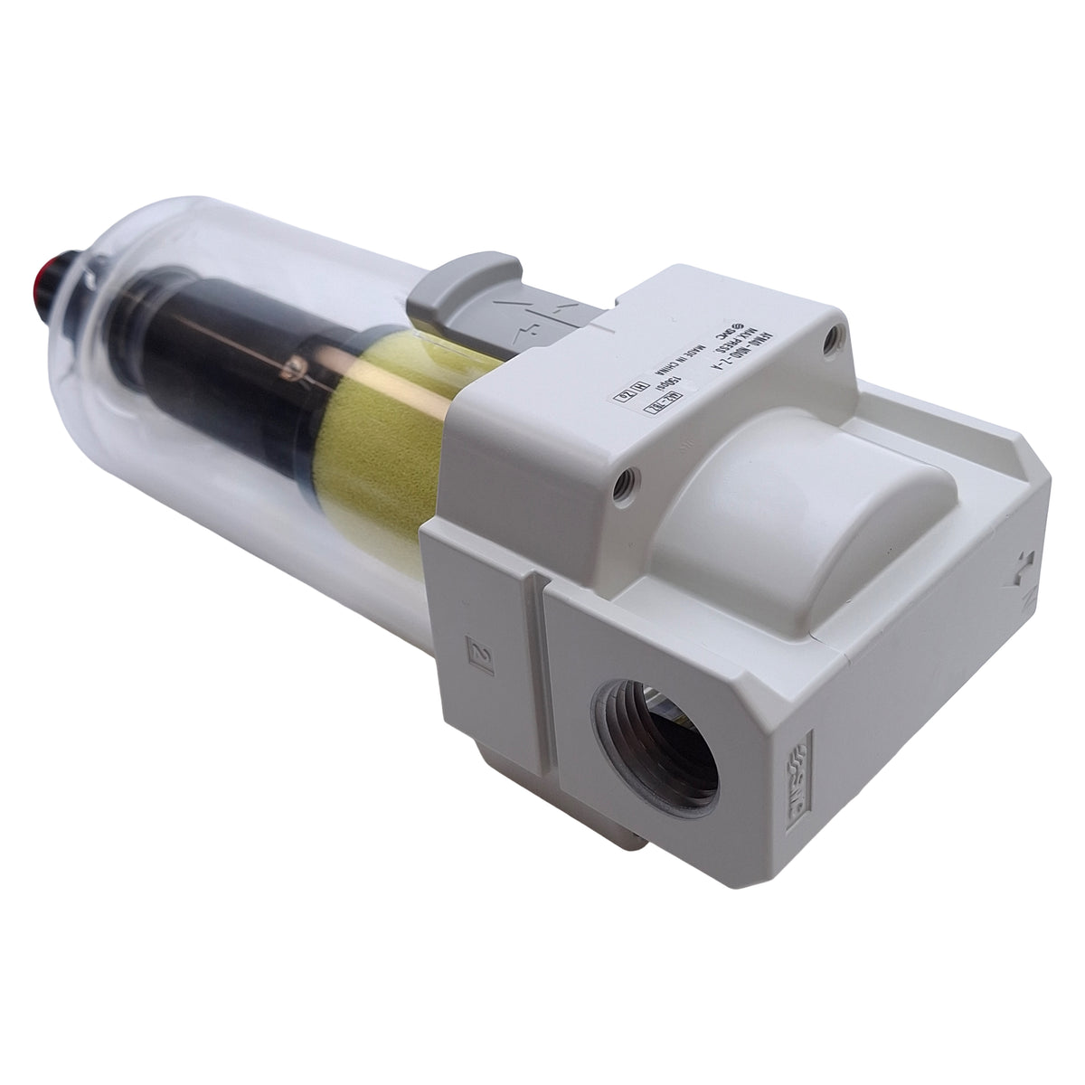 New – Open box SMC AFM40-N04D-Z-A Mist Separator, 0.3µm Filtration, 150psi, Auto Drain, 1/2NPT