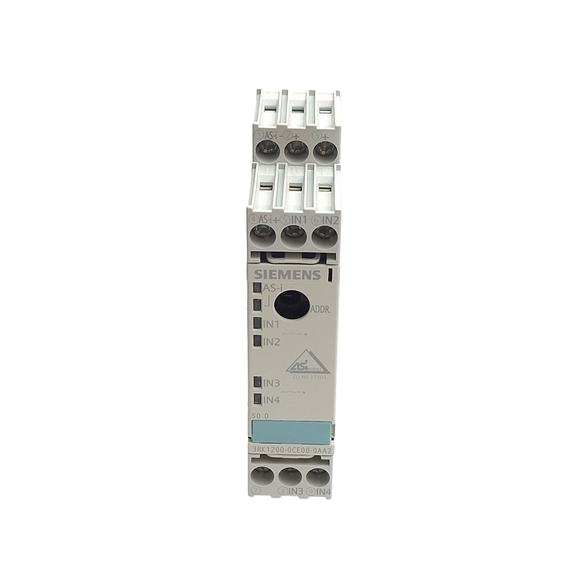 New Siemens 3RK1200-0CE00-0AA2 AS-i Interface I/O Module, 4 Inputs, 24VDC, 50mA