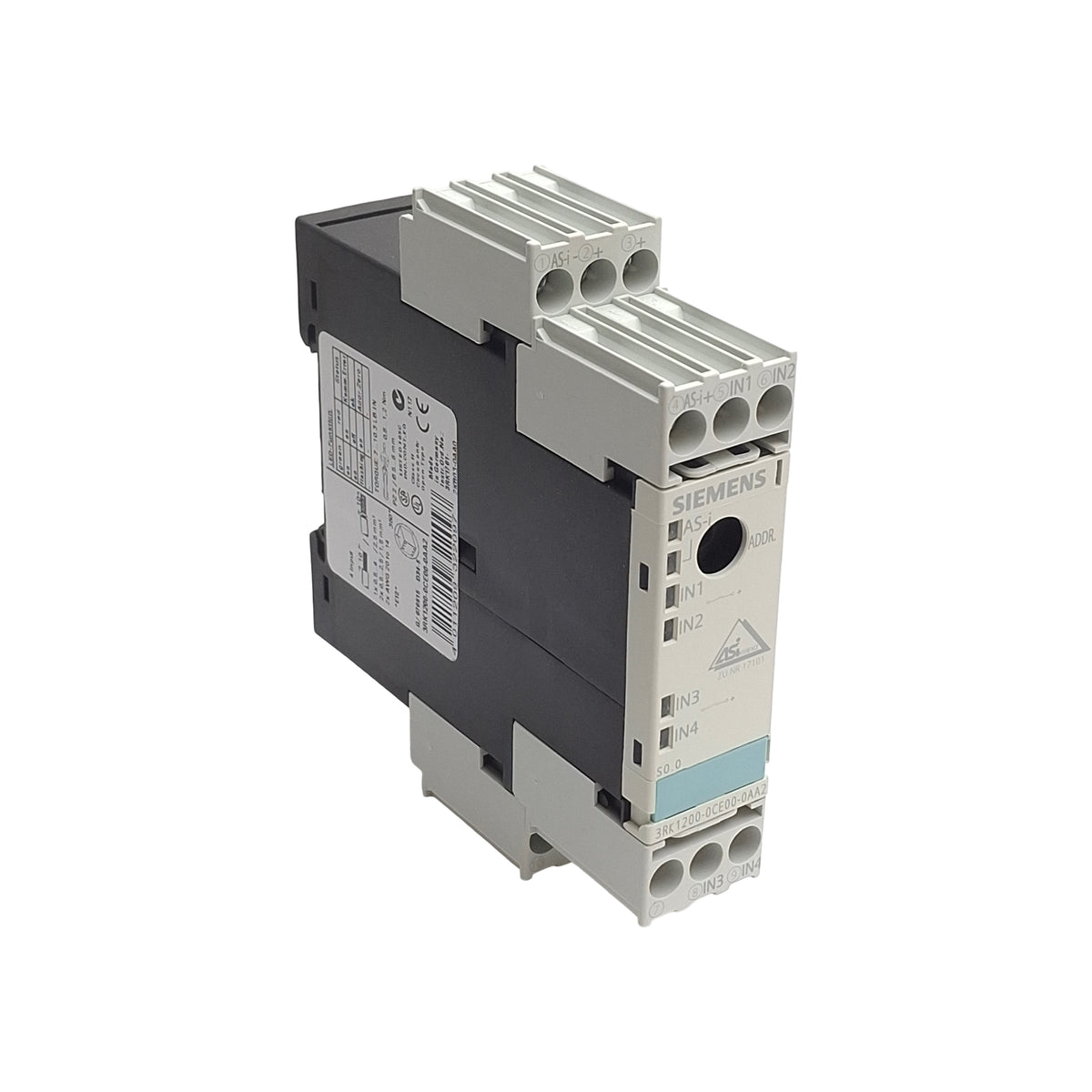New Siemens 3RK1200-0CE00-0AA2 AS-i Interface I/O Module, 4 Inputs, 24VDC, 50mA