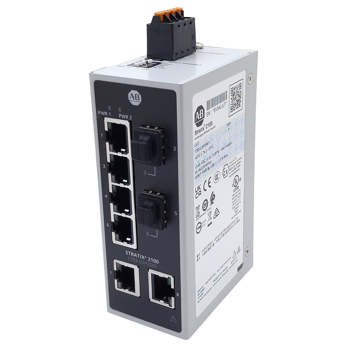 New Allen Bradley 1783-USP2S6T Stratix 2100 Unmanaged Ethernet Switch RJ45/SFP Ports