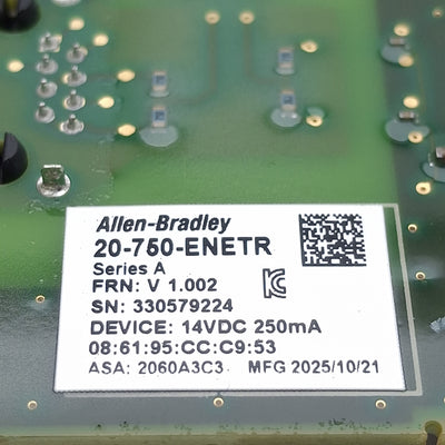 New Allen Bradley 20-750-ENETR PowerFlex Dual-Port EtherNet/IP Option Module