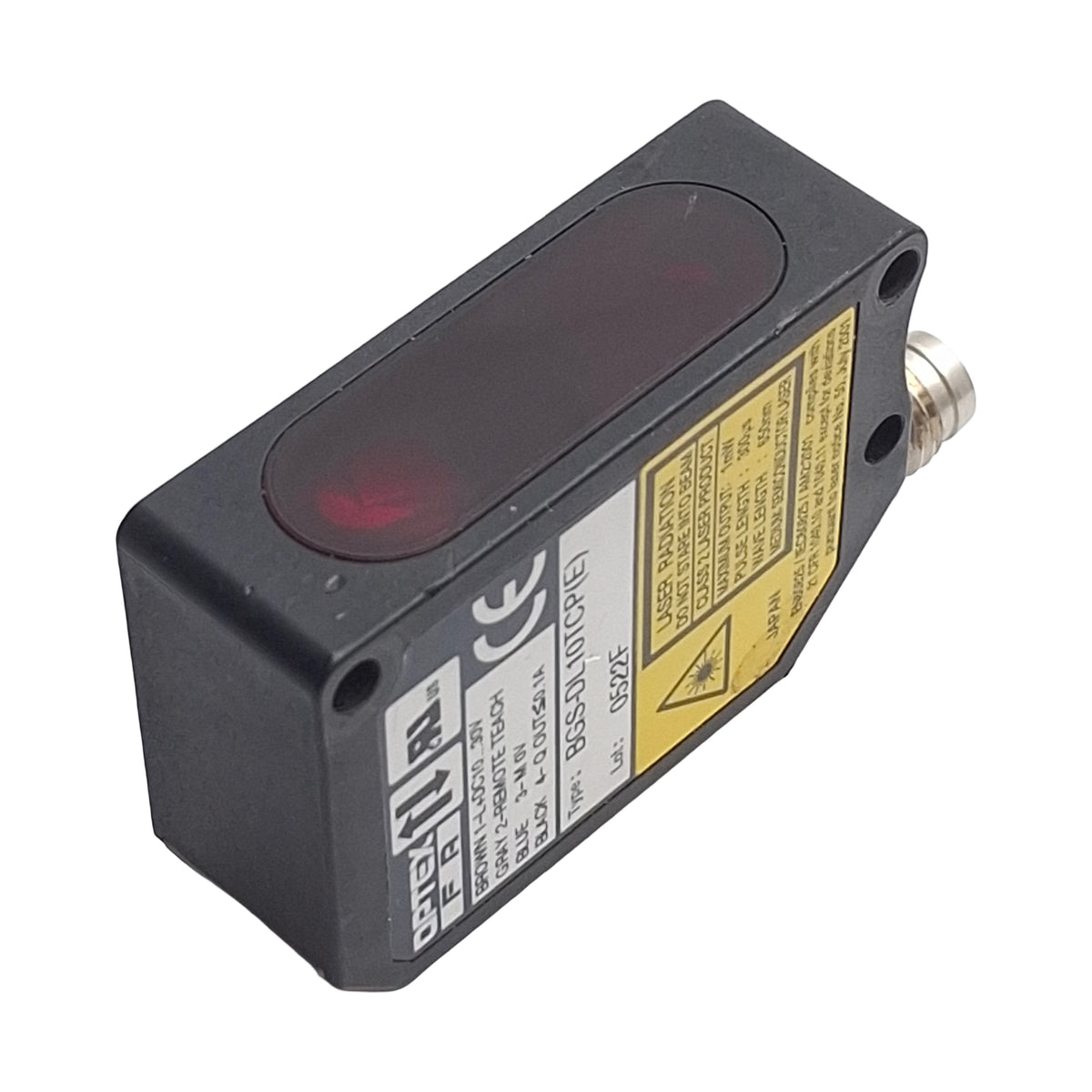 Used Optex BGS-DL10TCP(E) Background Suppression Laser Sensor, 40-100mm, 10-30VDC PNP