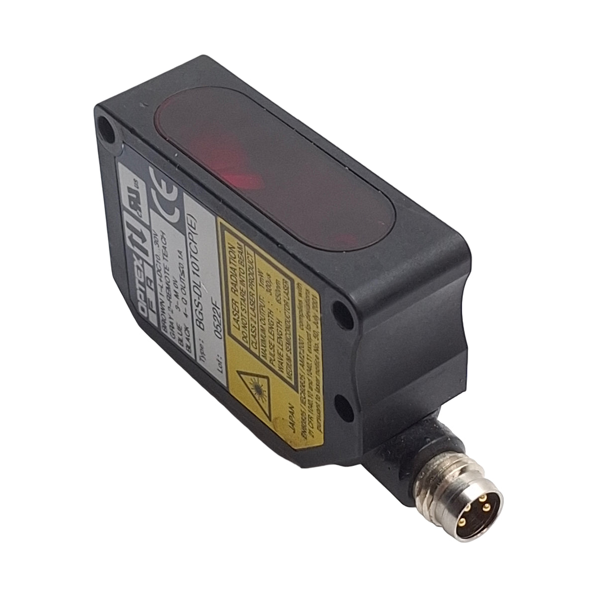 Used Optex BGS-DL10TCP(E) Background Suppression Laser Sensor, 40-100mm, 10-30VDC PNP