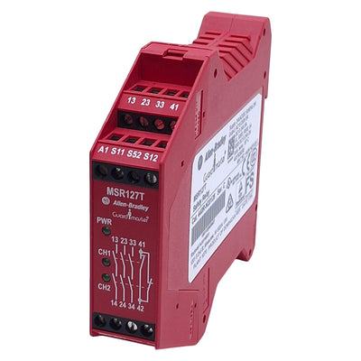 Used Allen Bradley MSR127T 440R-N23126 Guardmaster Safety Relay 1NO+1NC Aux, 24VAC/DC