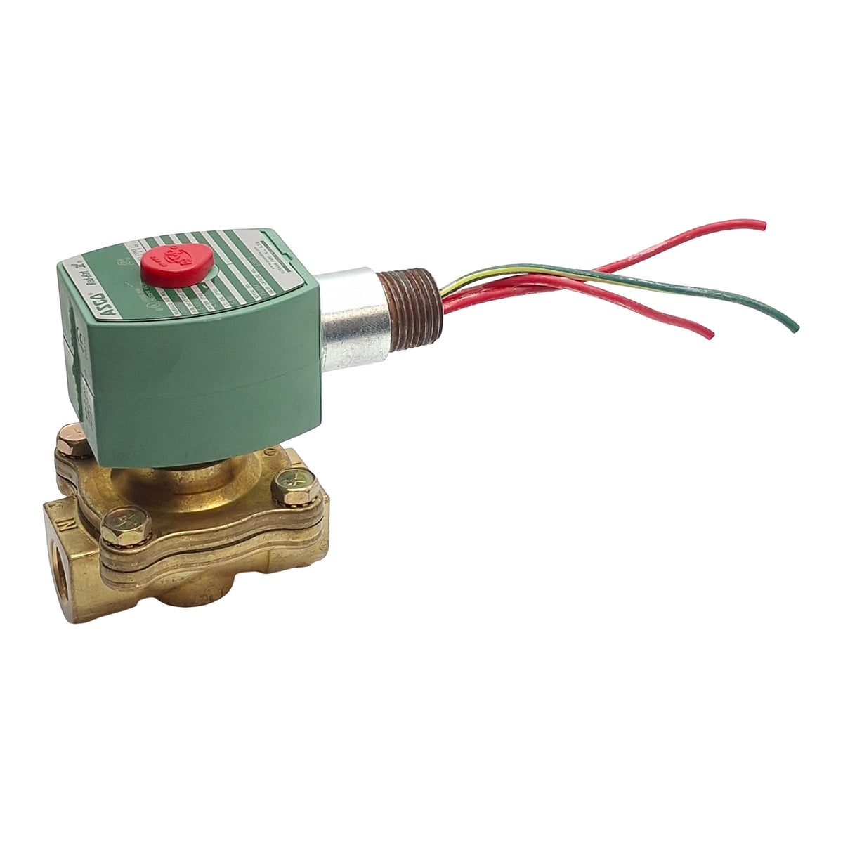 Used Parker 8210G1 Asco Red Had Solenoid Valve, 5-100/125psi, 3/8in NPT, 24VDC Coil