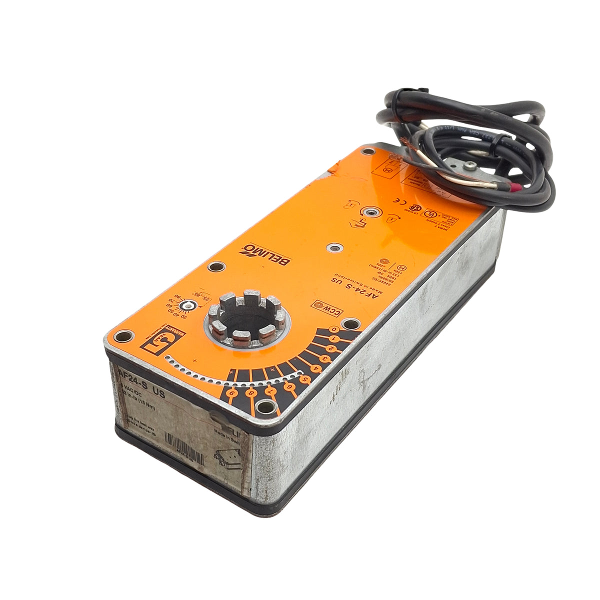 Used Belimo AF24-SUS Spring Return Actuator, 133 in-lb, Two SPDT Switches, 24V Motor