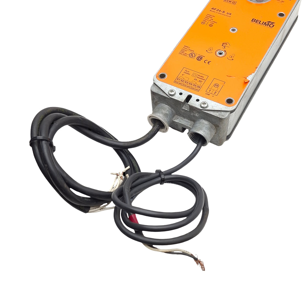 Used Belimo AF24-SUS Spring Return Actuator, 133 in-lb, Two SPDT Switches, 24V Motor