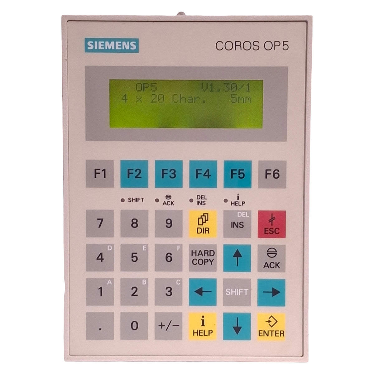 Used Siemens 6AV3505-1FB01 OP5 Operator Panel 24VDC, 4 Line Display 20 Characters
