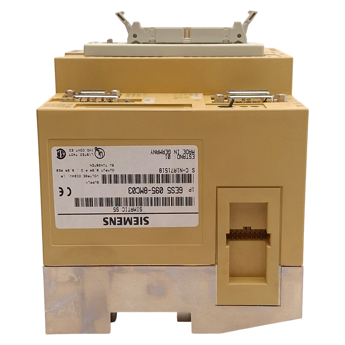 Used Siemens 6ES5 095-8MC03 Simatic S5-95U PLC Controller, 16x Digital I/O, 24VDC