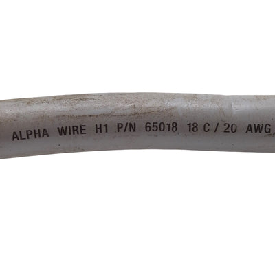 Used Alpha Wire 65018 Xtra-Guard Flex Cable, 18C, 20AWG 10/30, 600V, Gray, 70ft