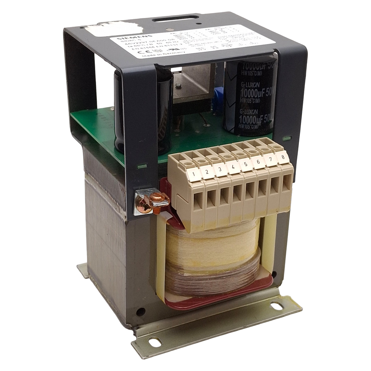 Used Siemens 4AV2297-0EA00-0A SIDAC-S Power Supply, 220-480VAC Prim, 24VDC 6A Sec