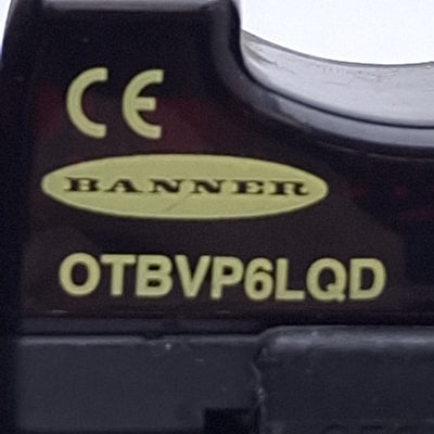 Used Banner OTBVP6LQD Optical Touch Button Momentary Action, 10-30VDC, 4-Pin Male