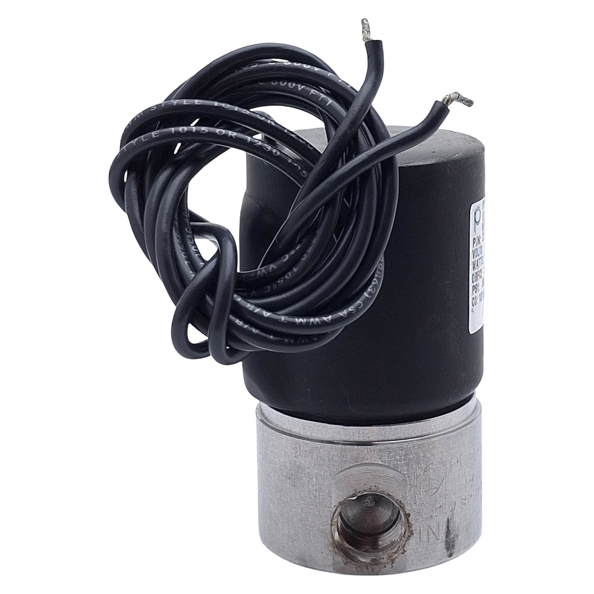Used Peter Paul 22X06370GP Solenoid Valve, 2-Way NC, 1/4in NPT, 300psi, 120VAC Coil