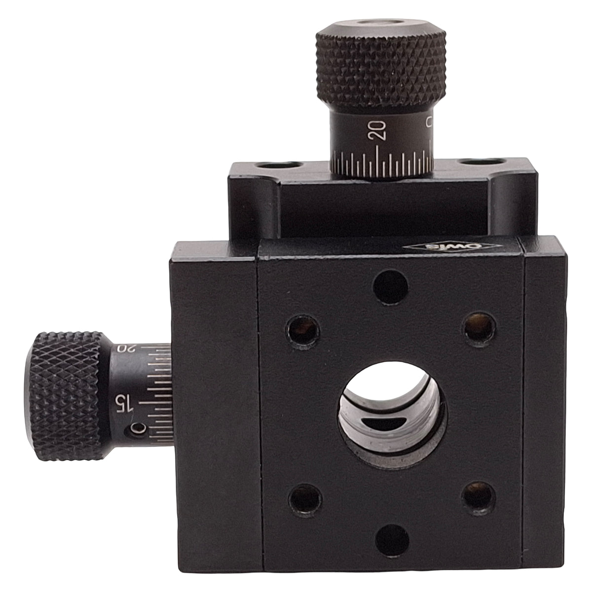 Used OWIS MKT 30 Miniature XY Positioning Stage, 3mm Travel, 0.25mm Pitch, 5µm Grad