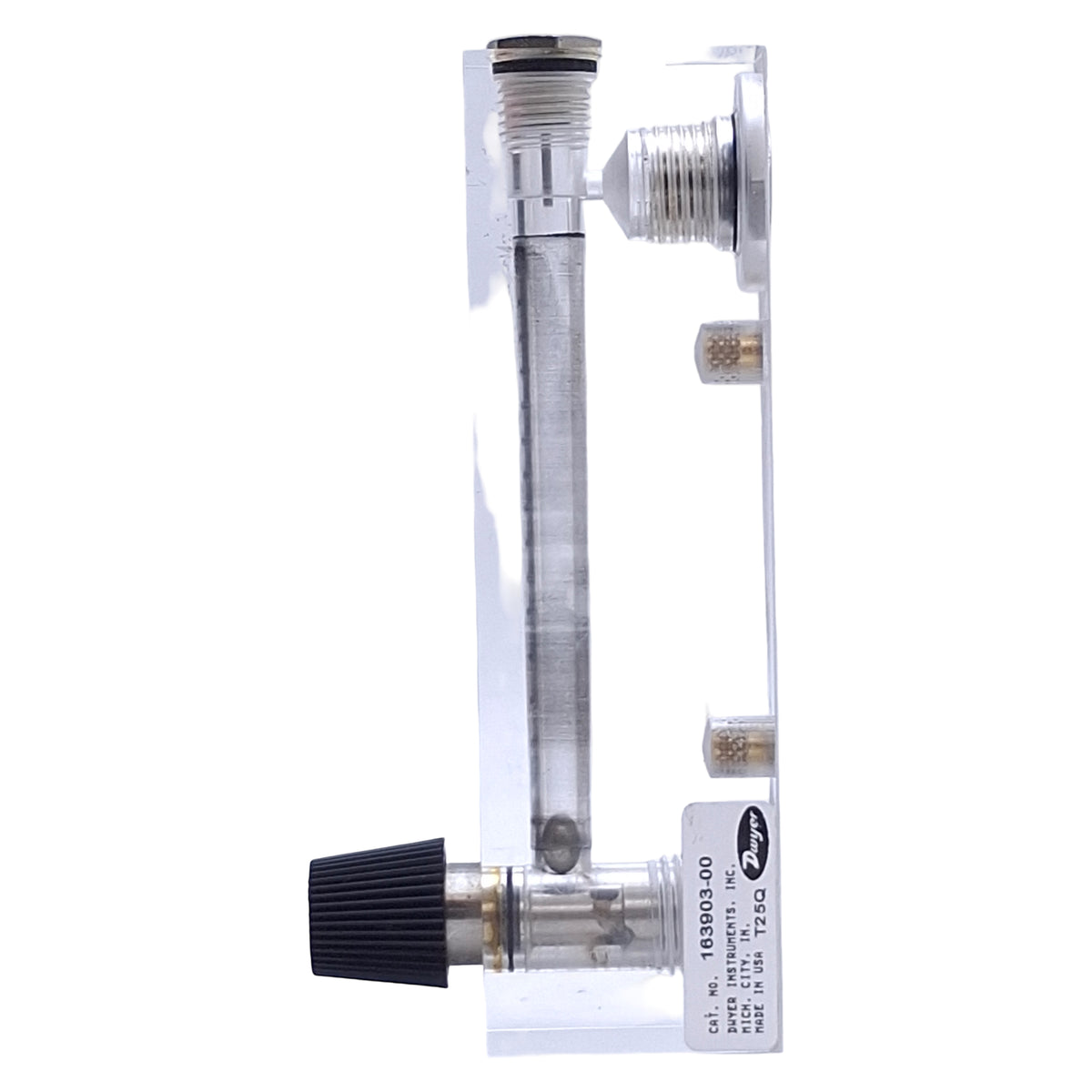 Used Dwyer VFA-6-SSV Flow Meter 4-30SCFH Argon, 1/8 NPT, 100psi 120°F Max, 2in Length