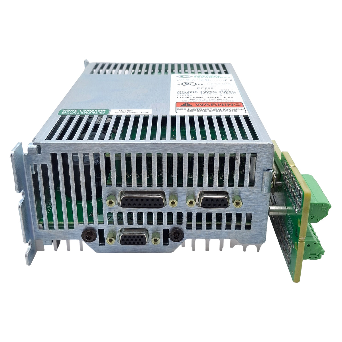 Used Control Techniques EP202-P00-ENR0 Servo Drive, Ø1 240VAC In, Ø3 220VAC 2.2A Out