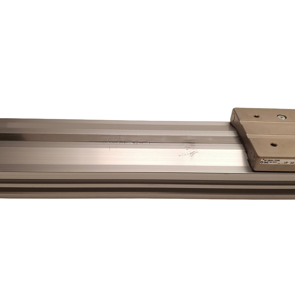 Used SMC MY3B32-700H Mechanical Rodless Cylinder 32mm Bore, 700mm Stroke, *Dings*