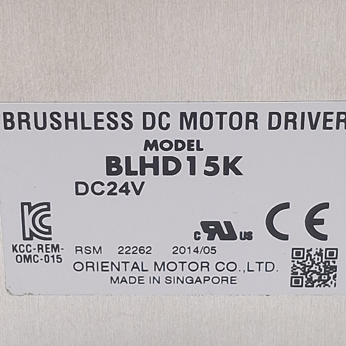 Used Oriental Motor BLHD15K Brushless DC Motor Driver, 24VDC, 15W Out, 100-3000r/min