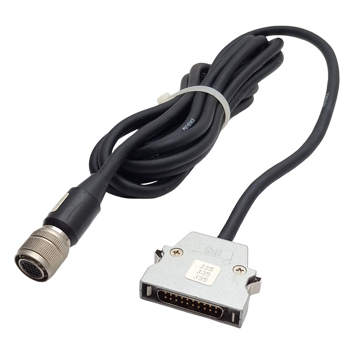 Used Keyence LC-2400A Laser Head Connecting Cable, 3 Meter Length, LC2420+ LC2430