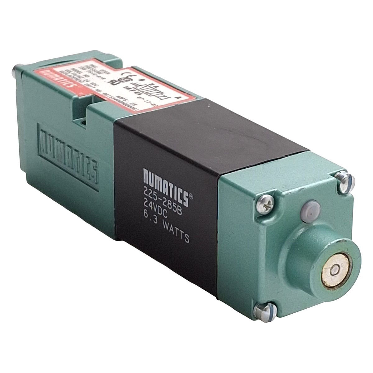 Used Numatics 081SA400M000061 Solenoid Valve, 4-Way 2-Position, 150psig, 24VDC Coil