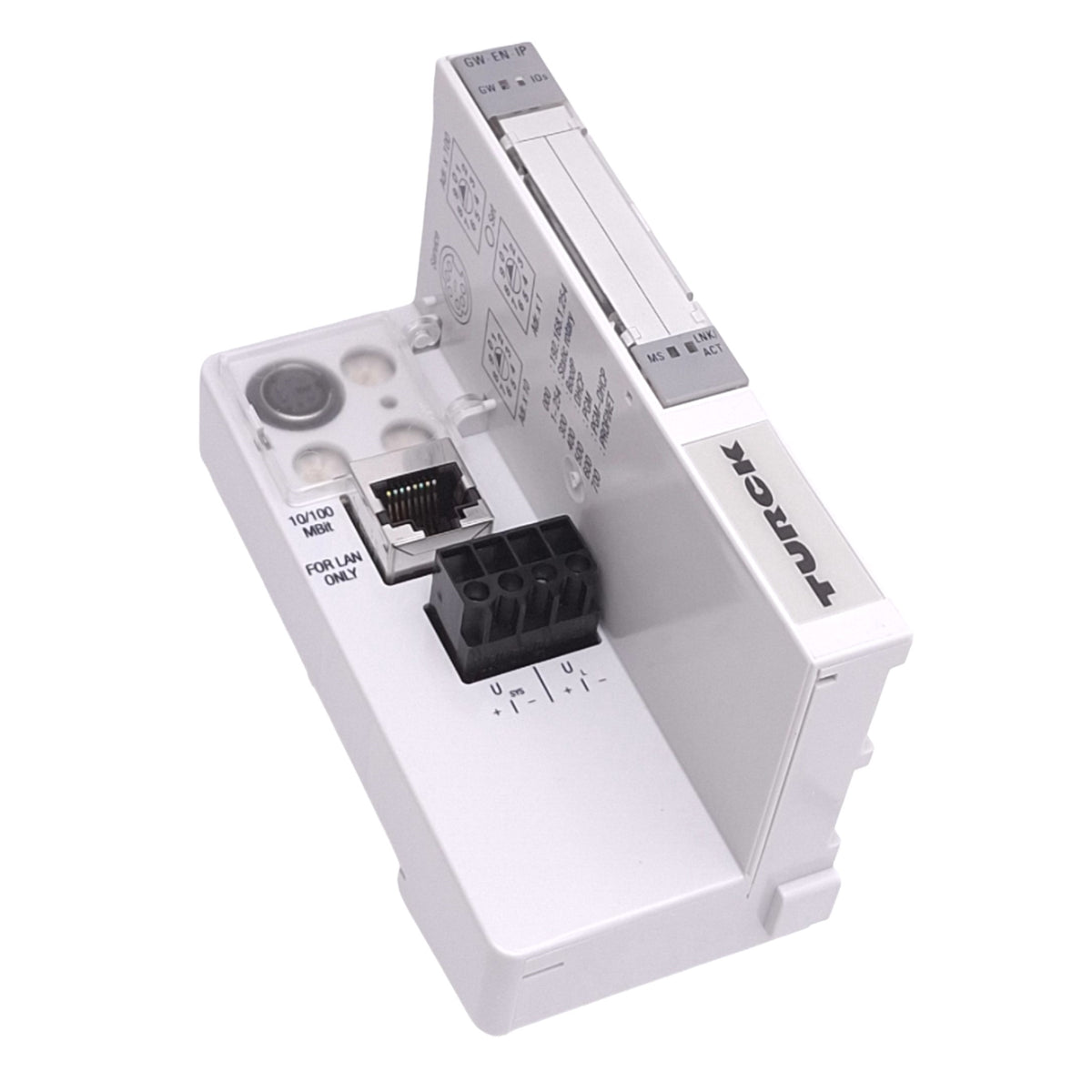 Used Turck BL20-GW-EN-IP Communication Gateway Module, Ethernet/IP 10/100Mbps, RJ45