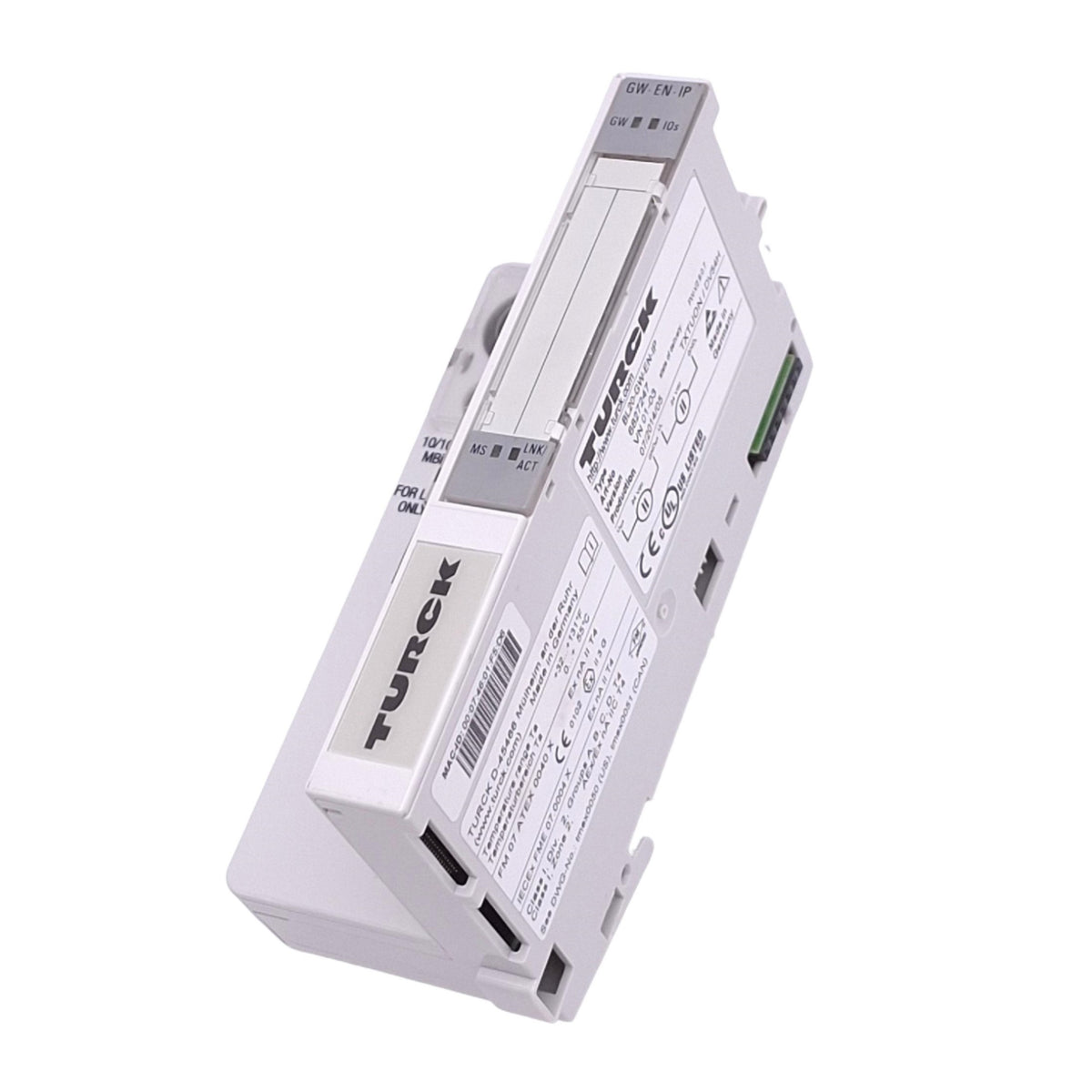 Used Turck BL20-GW-EN-IP Communication Gateway Module, Ethernet/IP 10/100Mbps, RJ45