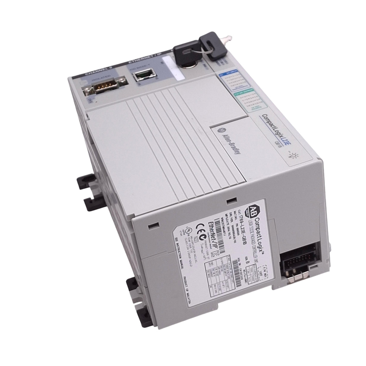 Used Allen Bradley 1769-L23E-QB1B Ser B CompactLogix Controller, 16DI 16DO, 24VDC