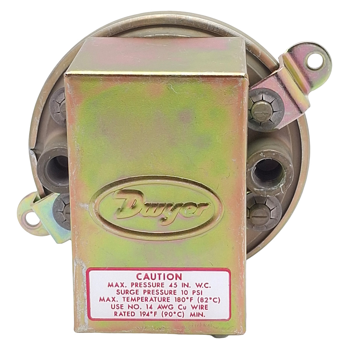 Used Dwyer 1910-00 Low Differential Pressure Switch, SPDT, 0.15-0.5in WC, 15A 480VAC