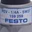 Used Festo PEV-1/4-A-SW27 Pressure Switch G1/4 Ports, 12-250VDC, 1-10bar, 4-Pin Plug