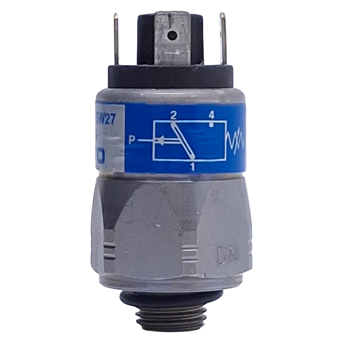 Used Festo PEV-1/4-A-SW27 Pressure Switch G1/4 Ports, 12-250VDC, 1-10bar, 4-Pin Plug