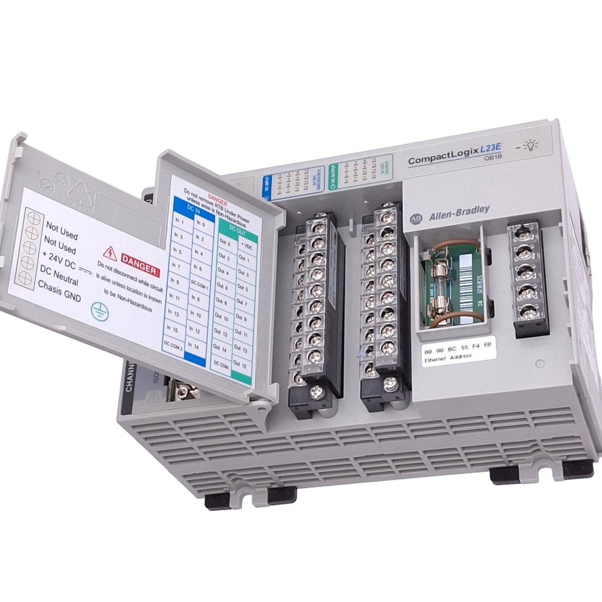 Used Allen Bradley 1769-L23E-QB1B Ser A CompactLogix Controller, 16DI 16DO, 24VDC