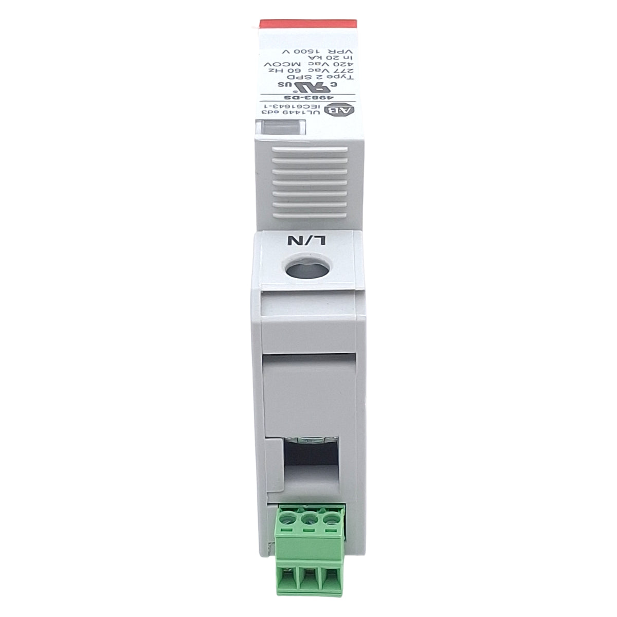 Used Allen Bradley 4983-DS277-401 AC Power Surge Protector, 1-Pole, 277VAC, 40kA