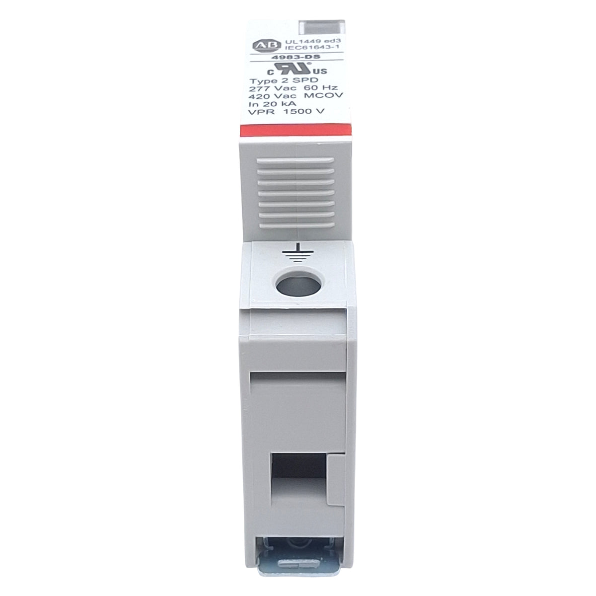 Used Allen Bradley 4983-DS277-401 AC Power Surge Protector, 1-Pole, 277VAC, 40kA