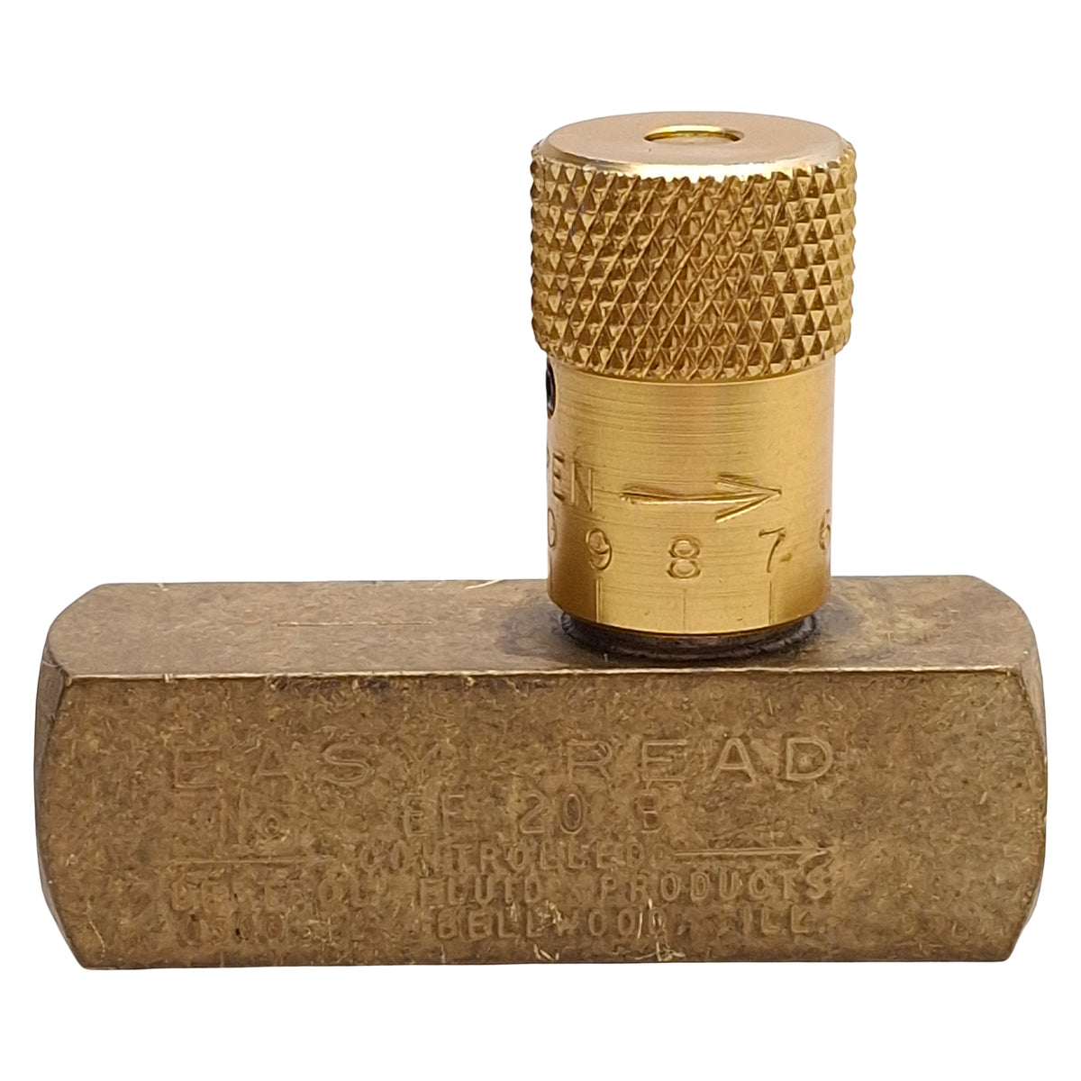 New Deltrol EF20B Easy Read Flow Control Valve, Brass, 2000psi, 6gpm, 1/4in NPTF