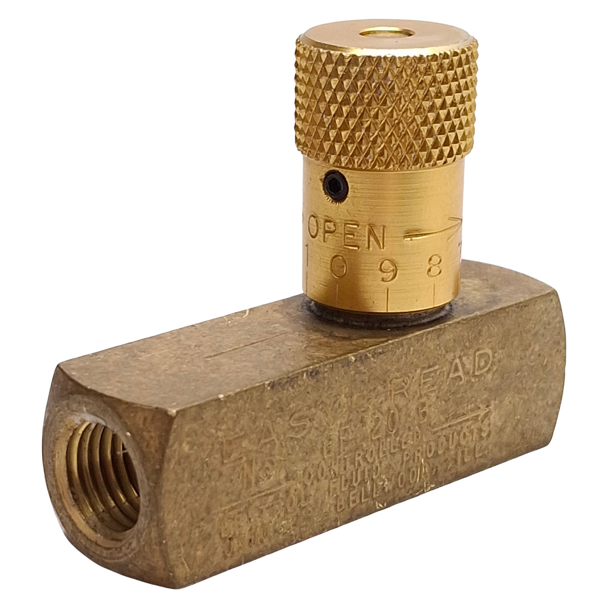 New Deltrol EF20B Easy Read Flow Control Valve, Brass, 2000psi, 6gpm, 1/4in NPTF