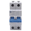 Used Allen Bradley 1492-SPM2D060 Circuit Breaker, 2-Pole, 6A 480Y/277VAC, DIN Rail