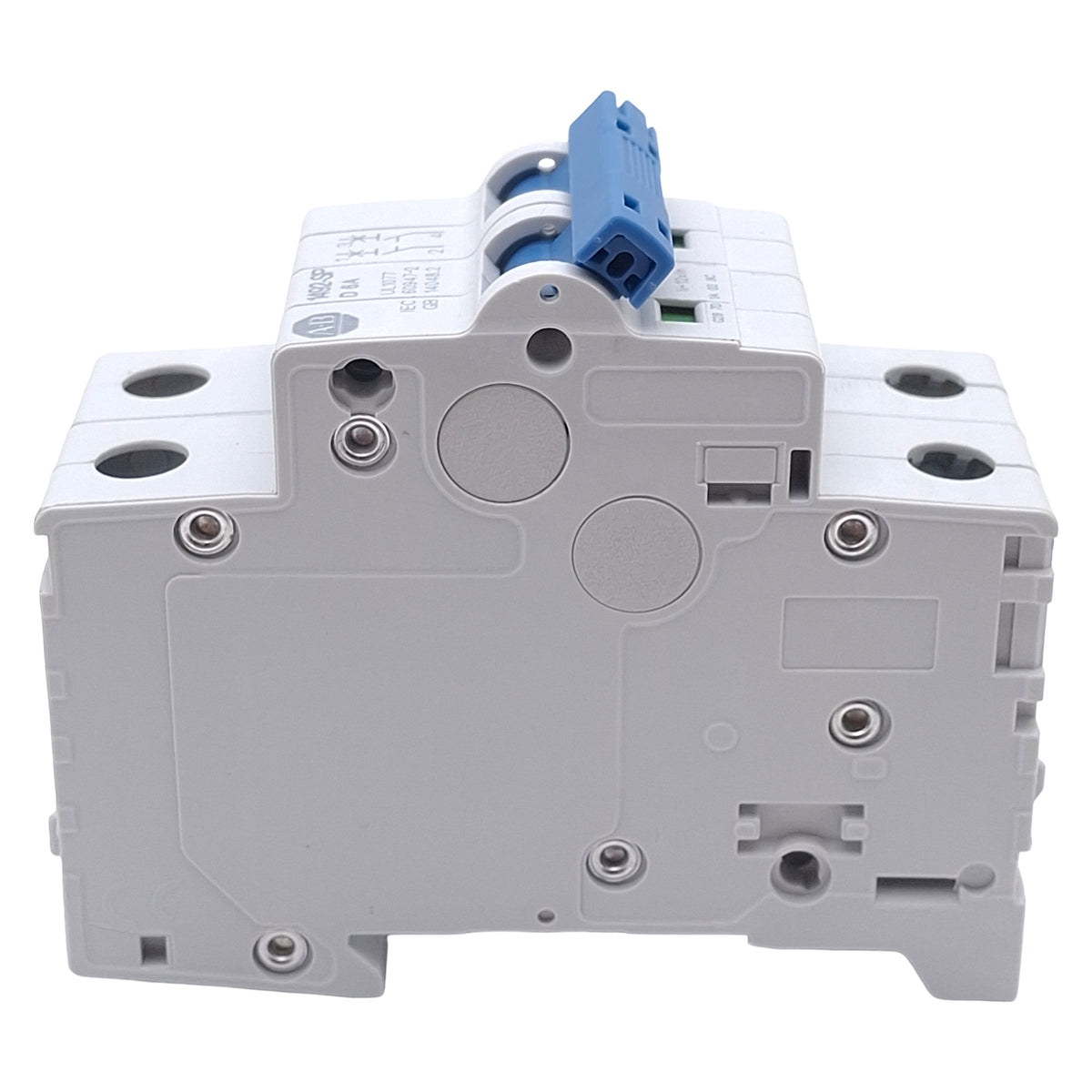 Used Allen Bradley 1492-SPM2D060 Circuit Breaker, 2-Pole, 6A 480Y/277VAC, DIN Rail