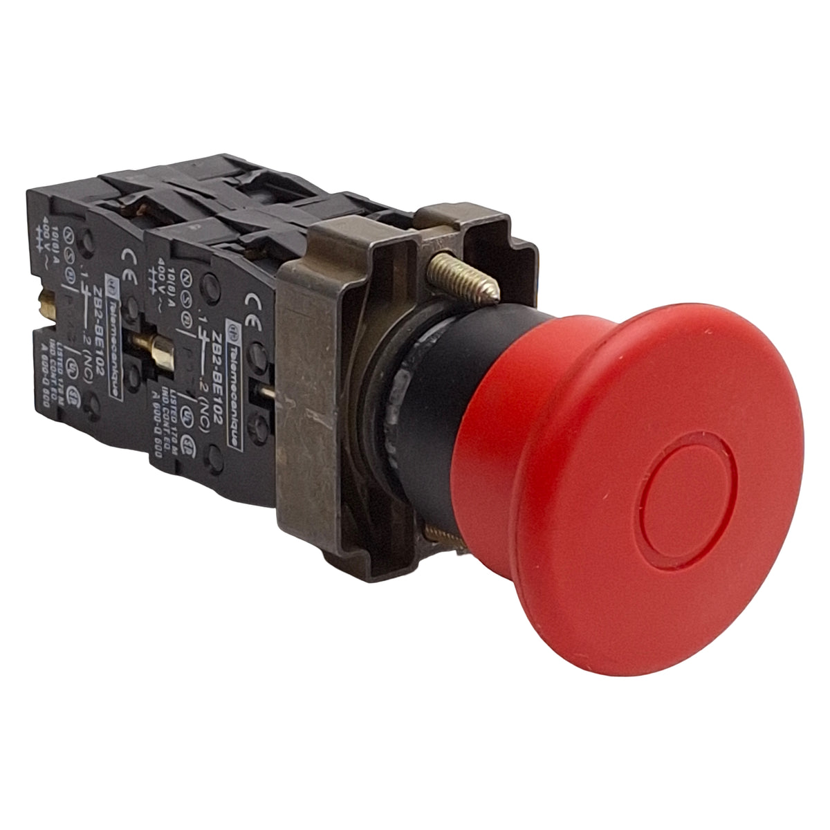 Used Teleflex ZB2BT4 E-Stop Pushbutton, ø40mm Mushroom, Push-Pull, 4NC, 10A 400VAC