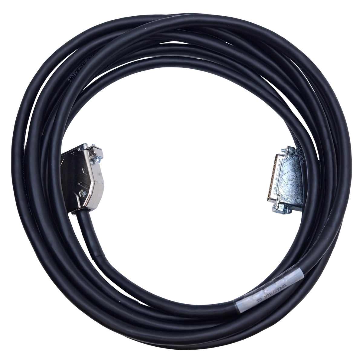 Used Aerotech C165011-50 NDrive Brushless Motor Encoder Feedback Cable, 5m, 25-pin