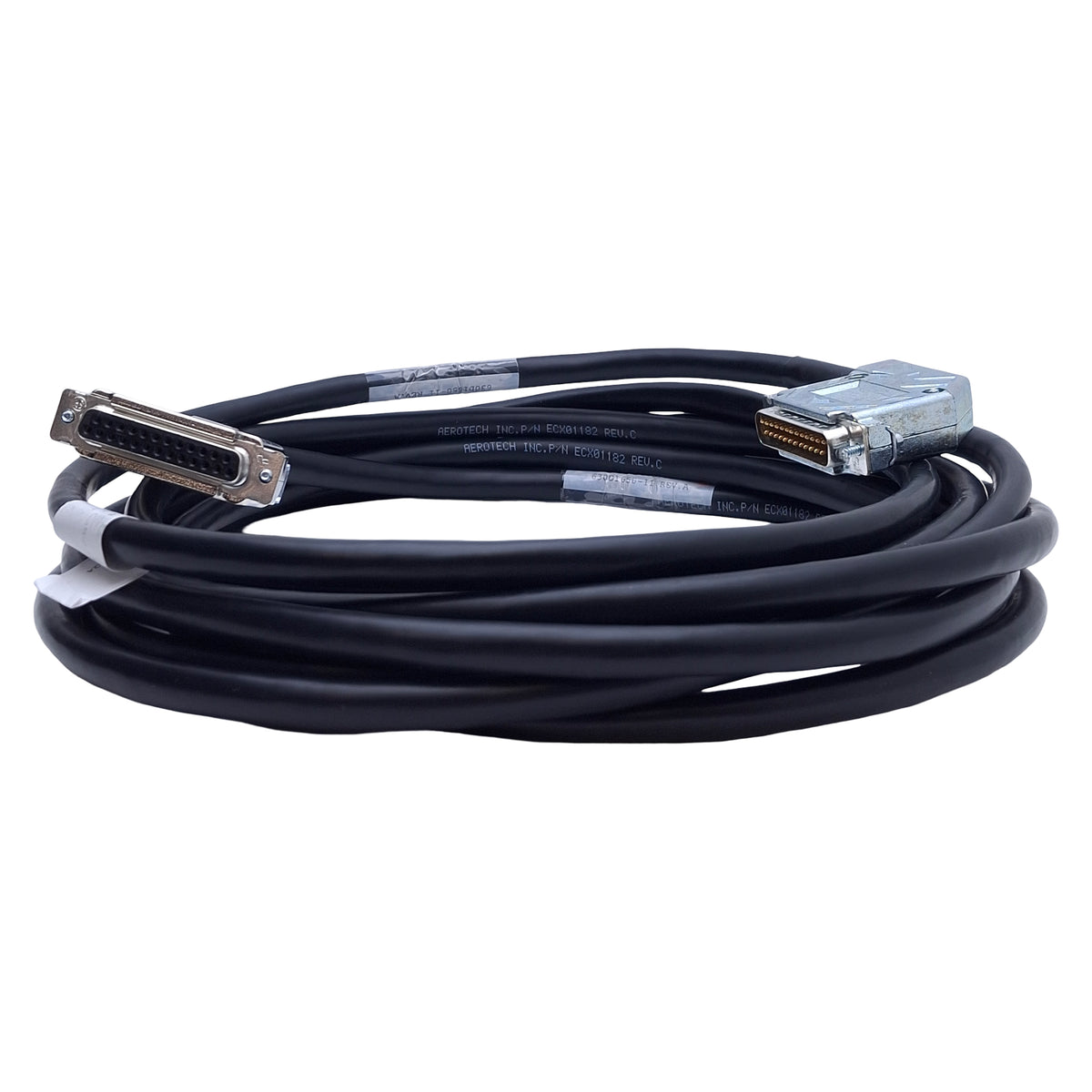 Used Aerotech C165011-50 NDrive Brushless Motor Encoder Feedback Cable, 5m, 25-pin