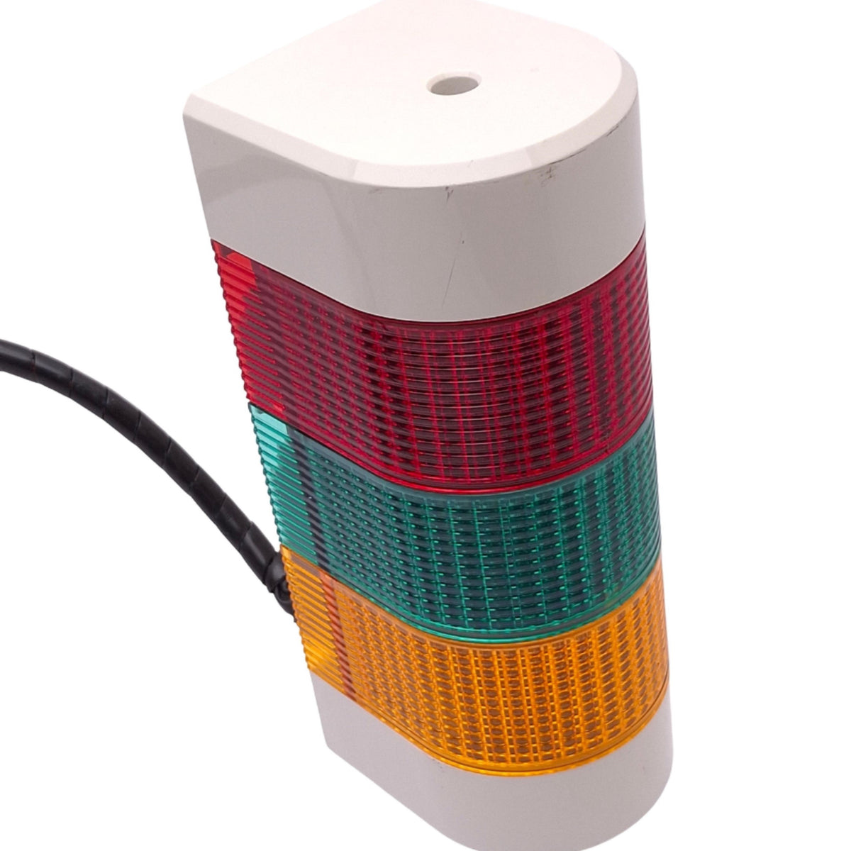 Used Patlite WME-302AFB-RYG Light Tower, 3-Tier Red Amber Green, ø80.2mm 24VAC/DC