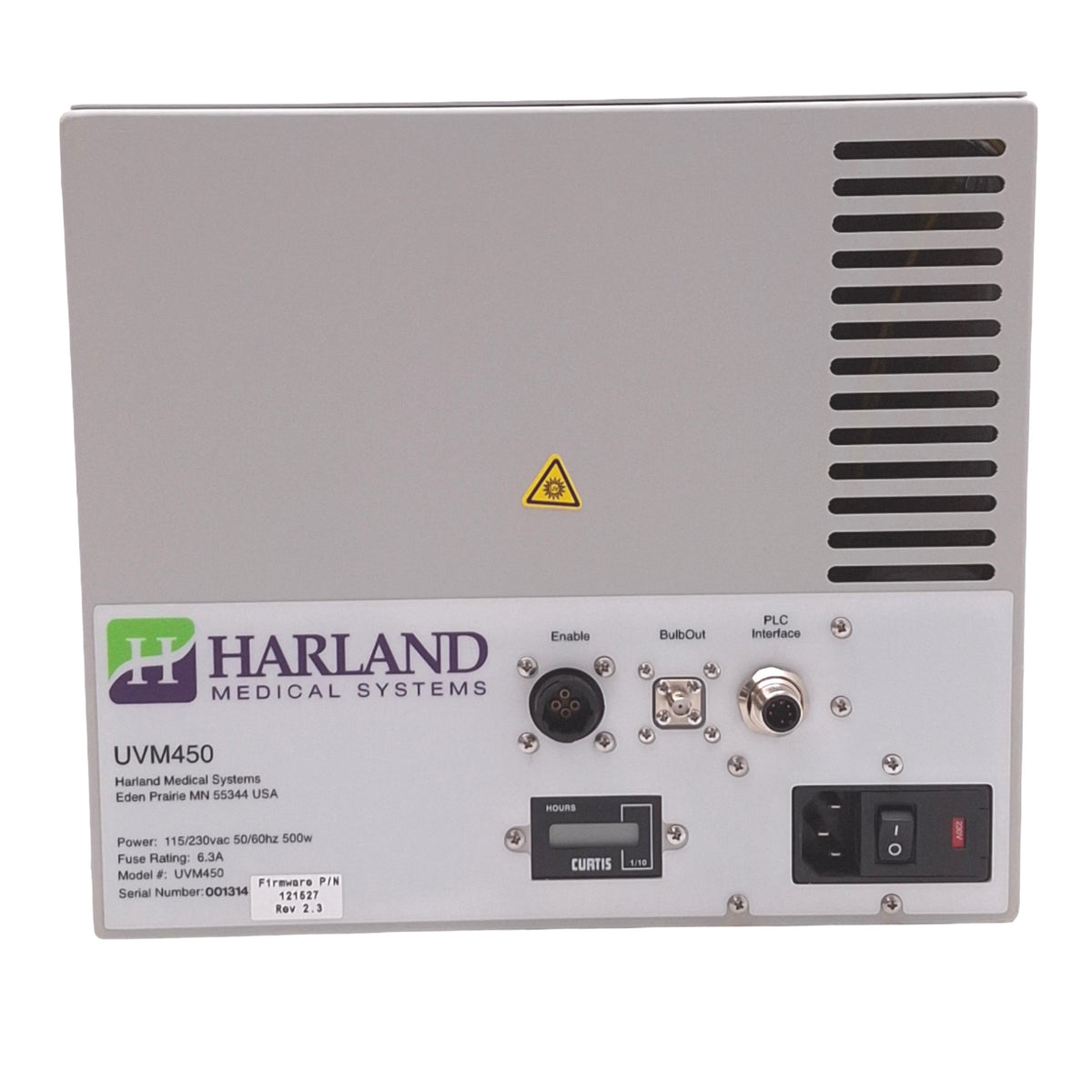Used Harland UVM450 UV Lamp Curing Module for RDX-XL/PCX/IDX Dip-Coating, 230VAC 500W