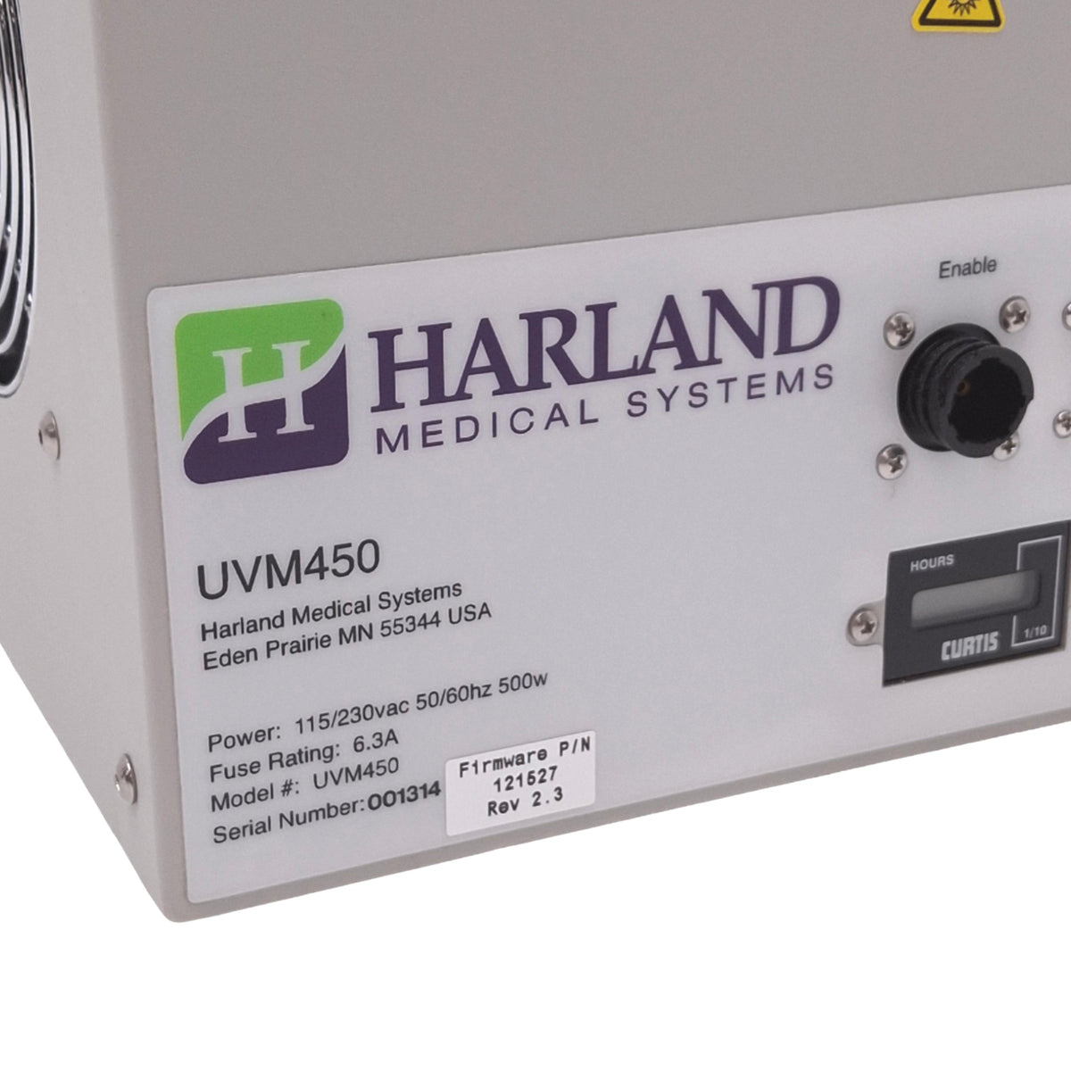 Used Harland UVM450 UV Lamp Curing Module for RDX-XL/PCX/IDX Dip-Coating, 230VAC 500W
