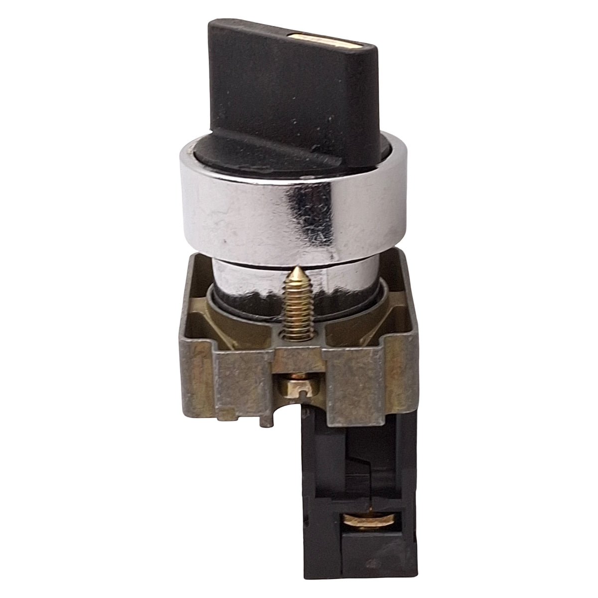 Used Telemecanique XB2BD21C Selector Switch, 2-Position, Black, 1NO, 10A 400VAC