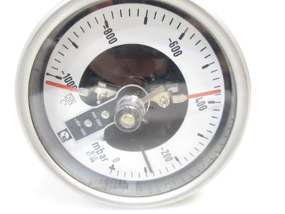 Used Bitherma Franz Wagner & Sohn S21 Bimetal -1000 to -0 Pressure Gauge w/ Alarm