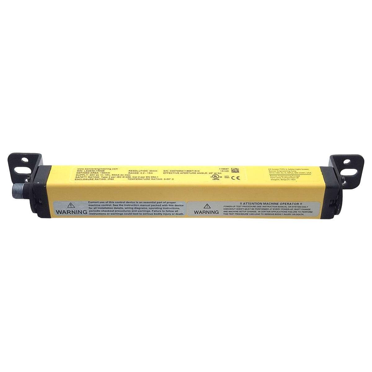 Used Banner LS2E30-150Q8 / LS2LR30-150Q8 EZ-Screen Light Curtain Emitter & Receiver
