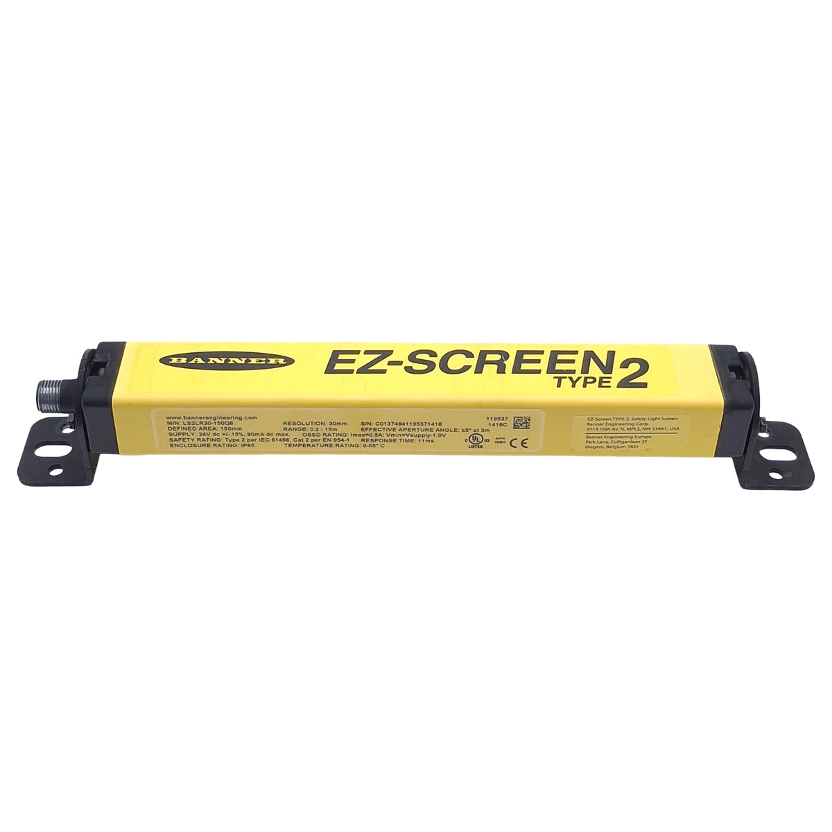 Used Banner LS2E30-150Q8 / LS2LR30-150Q8 EZ-Screen Light Curtain Emitter & Receiver