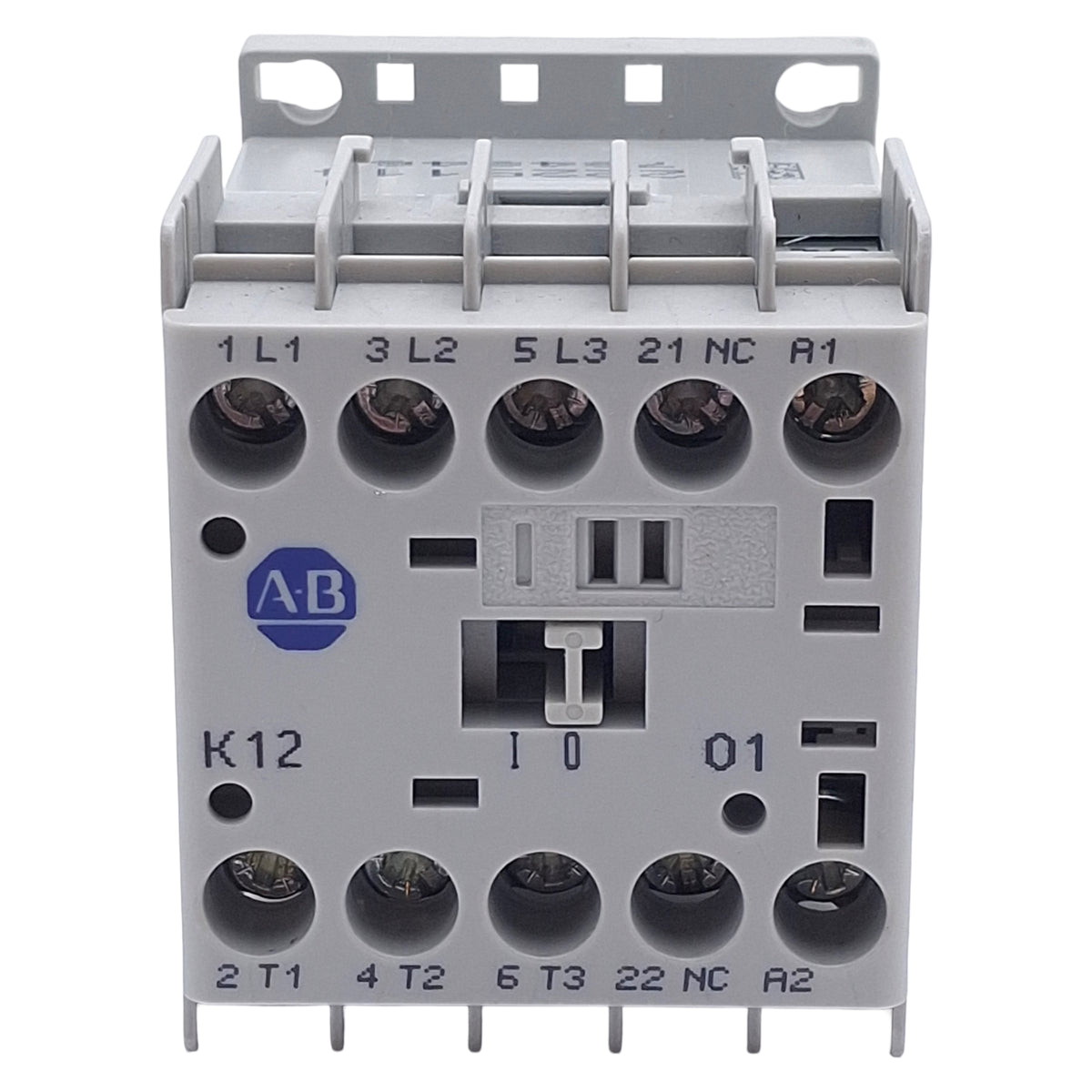 Used Allen Bradley 100-K12ZJ01 Contactor, 4-Pole 3NO/1NC, 12A 460/480VAC, 24VDC Coil