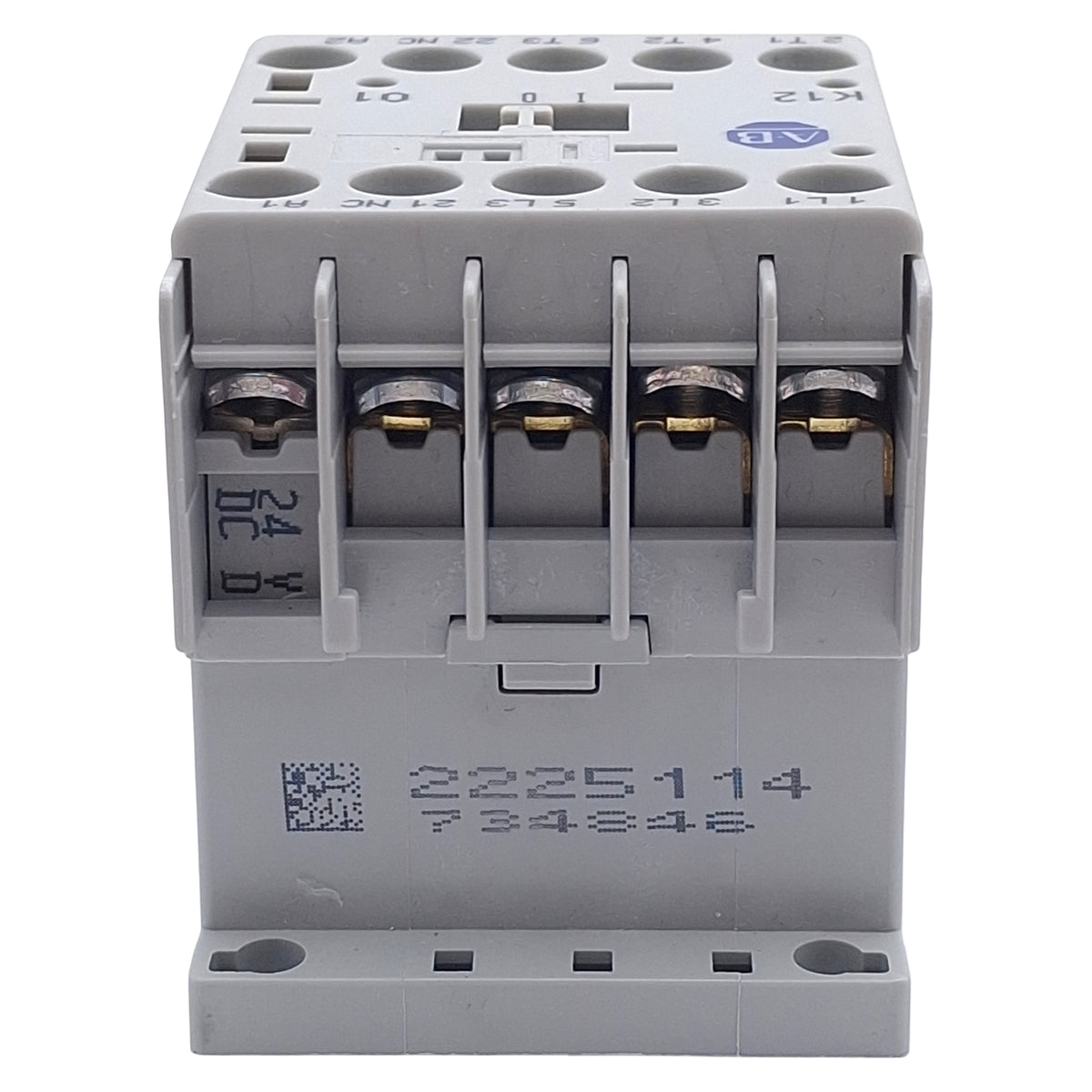 Used Allen Bradley 100-K12ZJ01 Contactor, 4-Pole 3NO/1NC, 12A 460/480VAC, 24VDC Coil