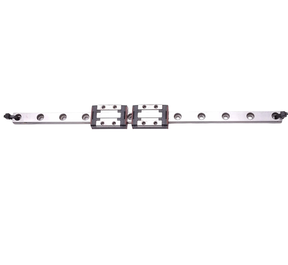 Used Bosch Rexroth R044289301 Miniature Runner Blocks (2x) w/ 230x9mm Rail, 2.1kN Max